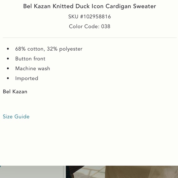 NWT Anthropologie Bel Kazan Knitted Duck Icon Cardigan Sweater One Size - Picture 8 of 16